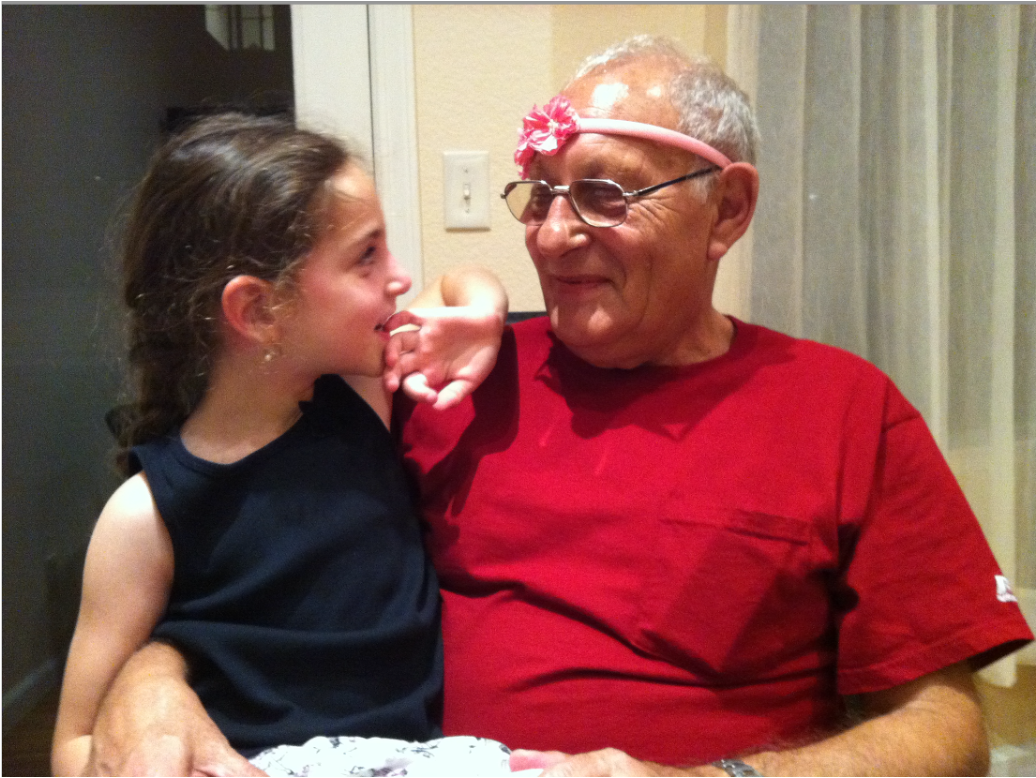 Emily Judith Mitnick having a great time with her Grandpa.
